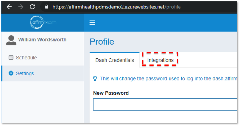 Integrations Tab