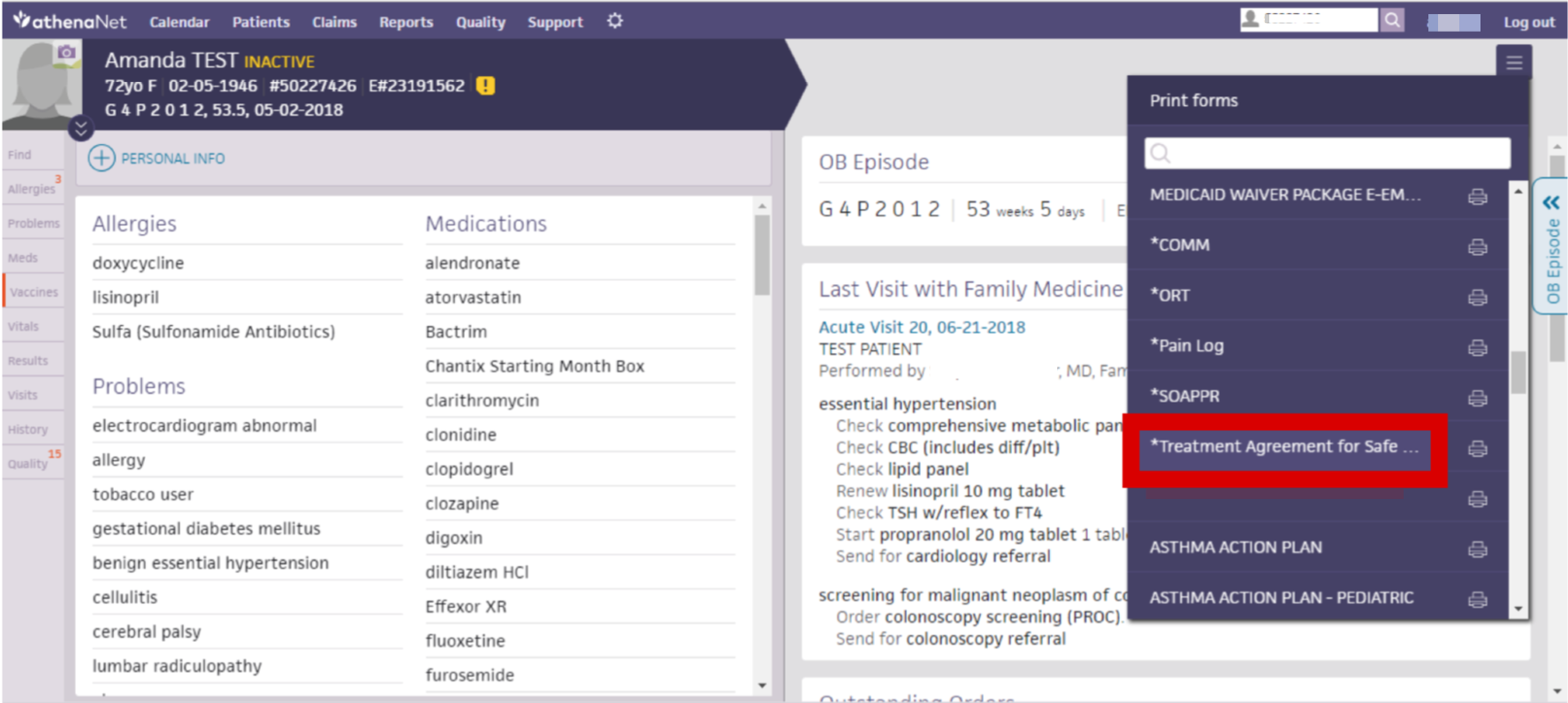 Treatment Agreement S